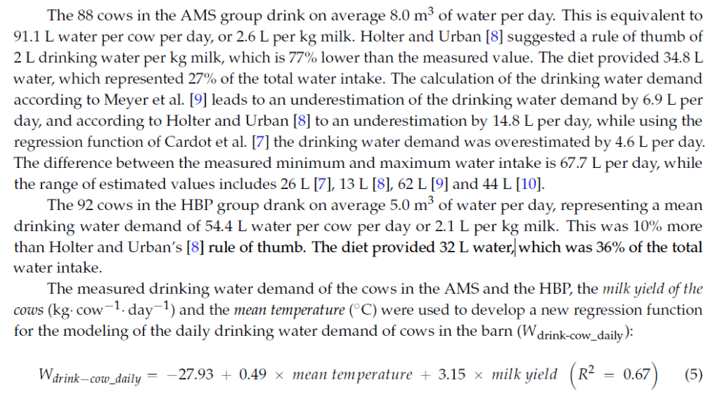 Figure 7 from Drinking and Cleaning Water Use in a Dairy Cow Barn